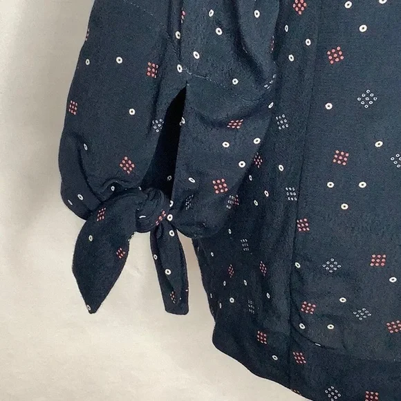 & Other Stories Navy Geometric Print Lightweight Viscose Blazer Size 8 - Picture 12 of 16